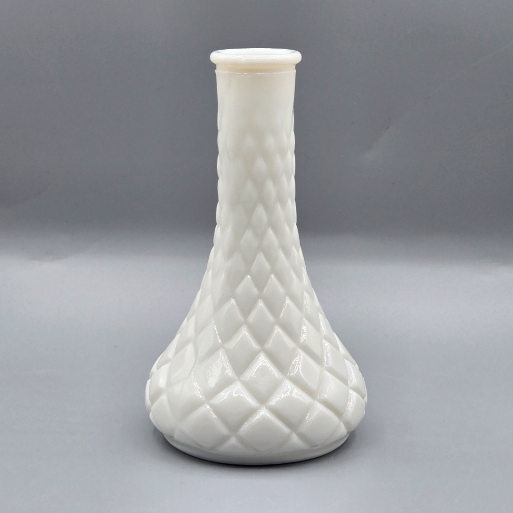 Milk Glass Vase 6"